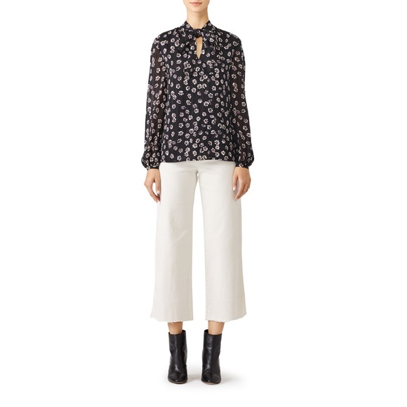 TORY BURCH • Emma Bow Floral Blouse - Picture 2 of 5